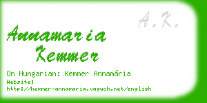 annamaria kemmer business card
