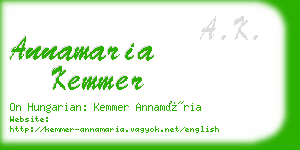 annamaria kemmer business card